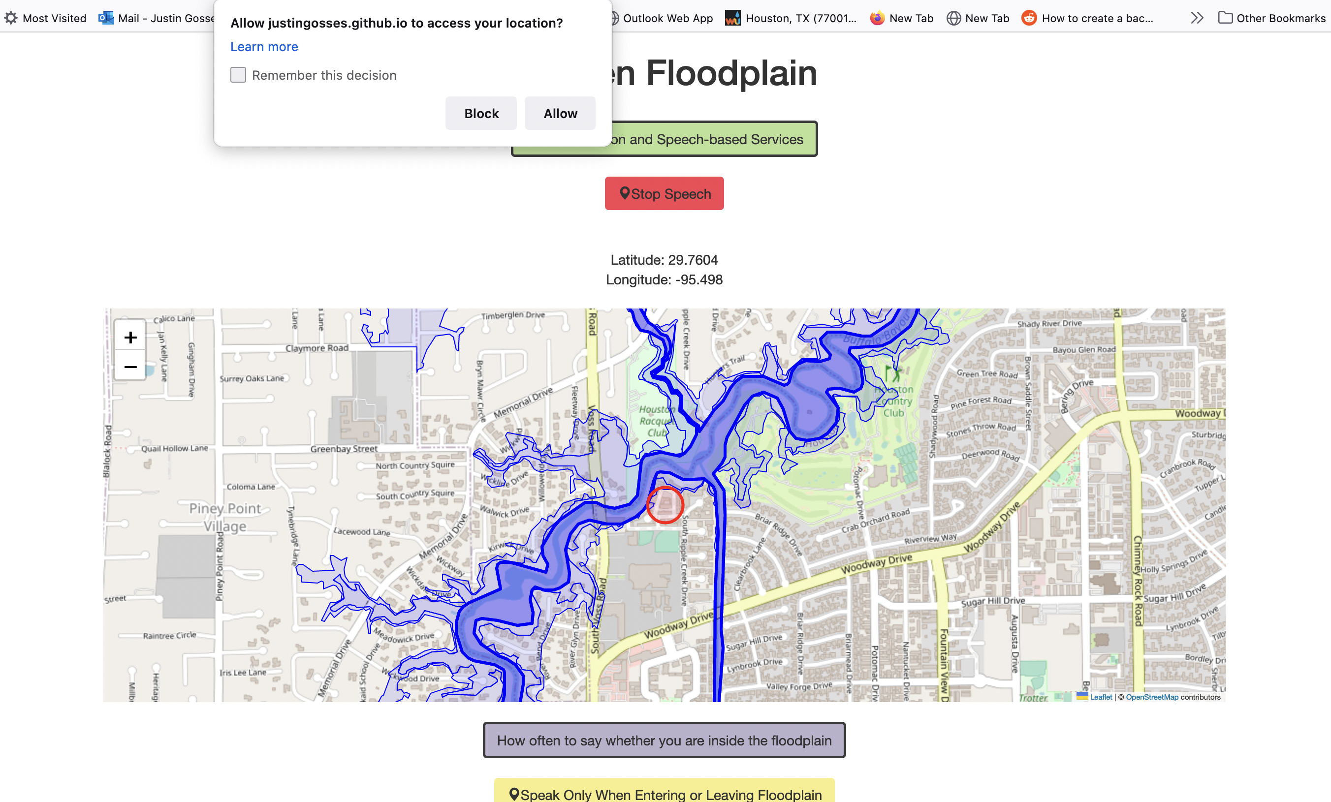 "Screenshot of the spoken-floodplain website"